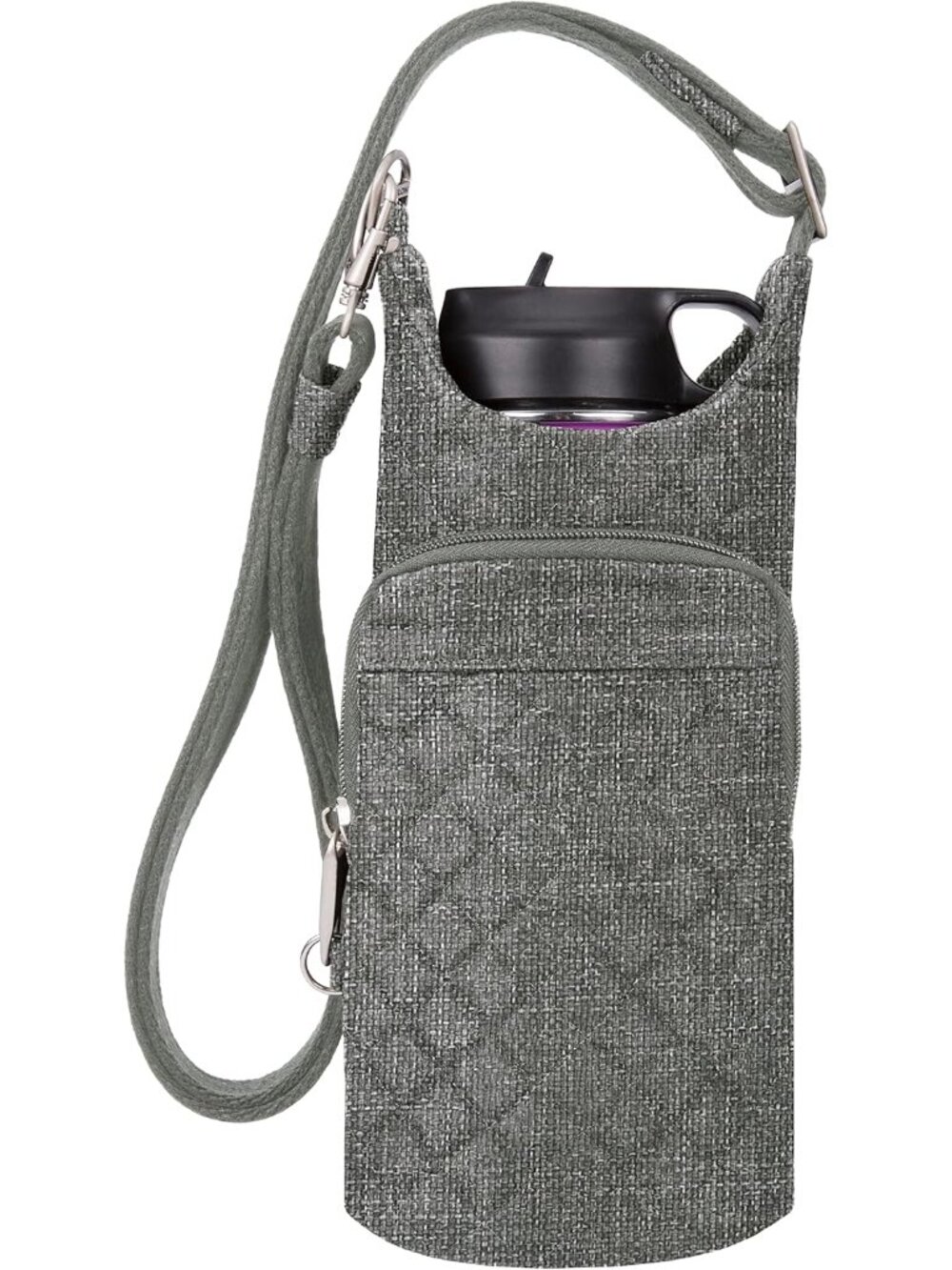 Anti-Theft Boho Insulated Water Bottle Tote - Picture 7 of 8
